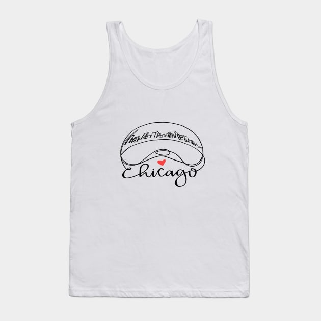 Chicago Cloud Gate "Bean" Tank Top by Melu